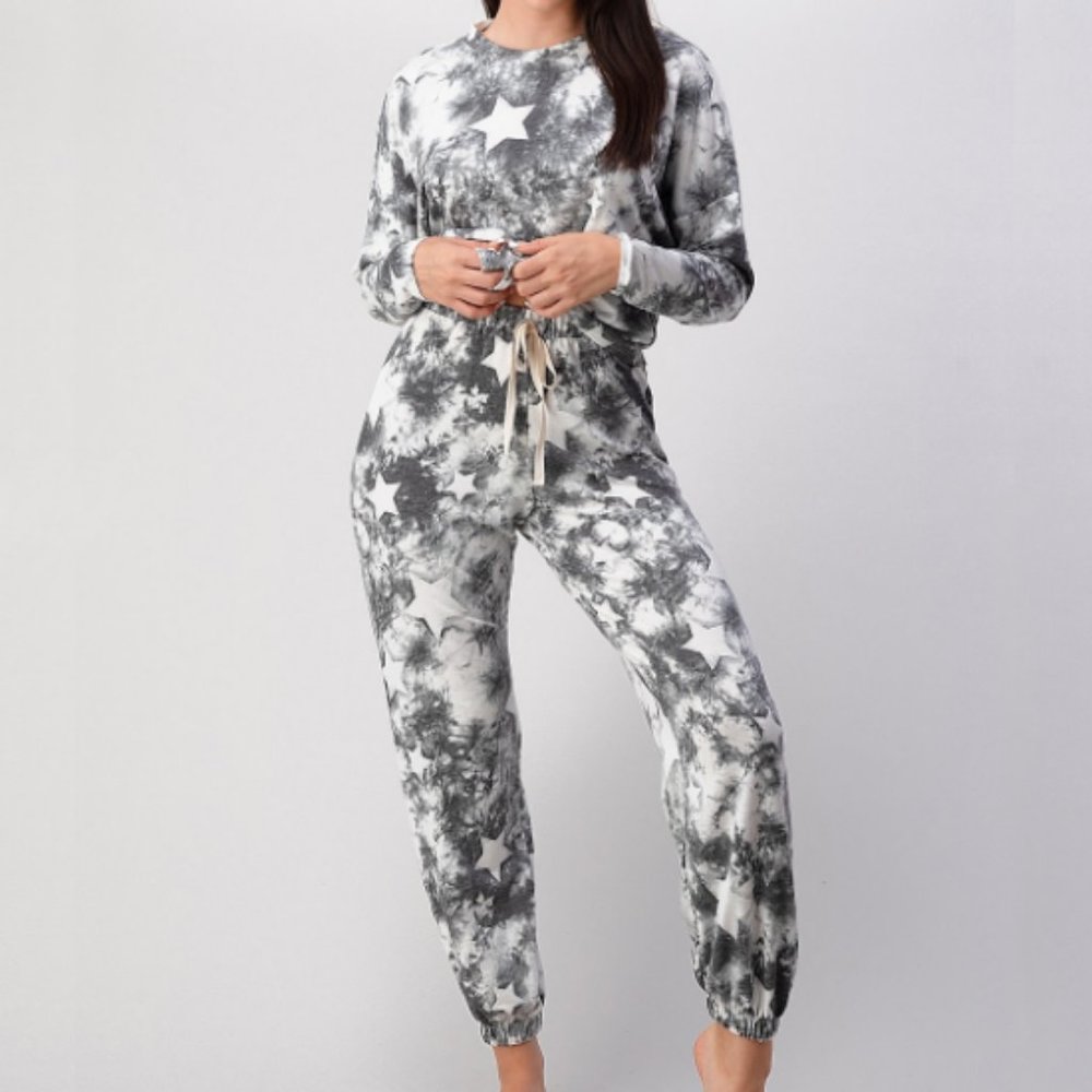 Tie Dye Star Print Lounge Set